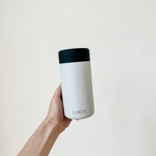 ** PRE-ORDER ** BLACK & GRAY - Stainless Steel Reusable Cup 12oz