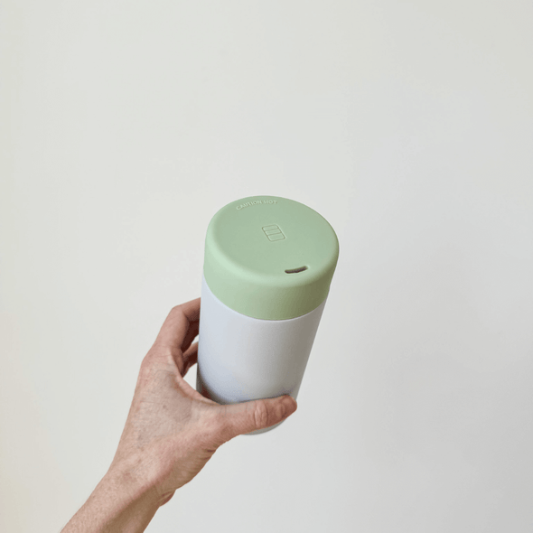 ** PRE-ORDER ** PISTACHIO & GRAY - Stainless Steel Reusable Cup 12oz