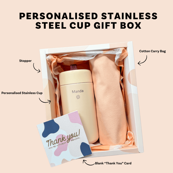 PERSONALISED STAINLESS STEEL CUP - Gift Box