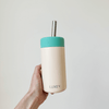 TEAL & PEACH - Stainless Steel Reusable Cup 12oz