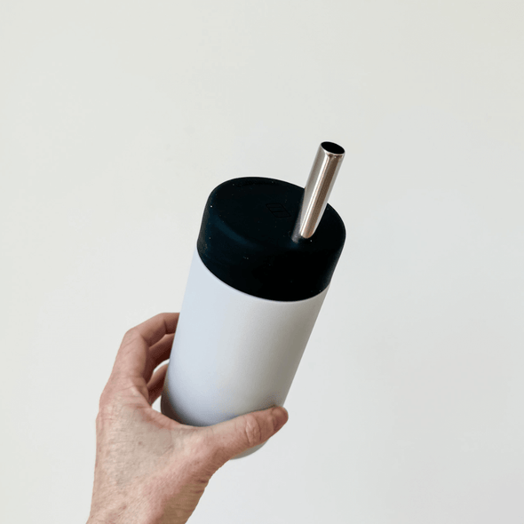 ** PRE-ORDER ** BLACK & GRAY - Stainless Steel Reusable Cup 12oz