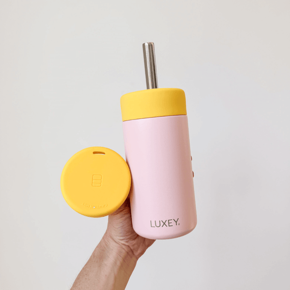 {PRE-ORDER} HAPPY & PINK SALT - Stainless Steel Reusable Cup 12oz