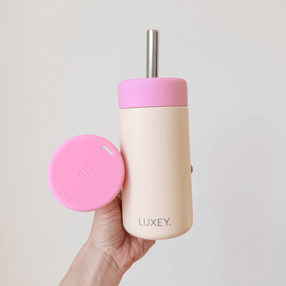 {PREORDER} STRAWBERRY & PEACH - Stainless Steel Reusable Cup 12oZ