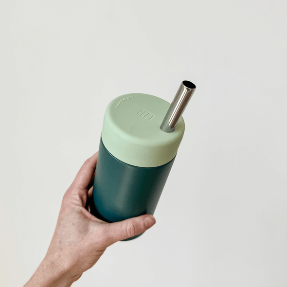 ** PRE-ORDER ** PISTACHIO & KALE - Stainless Steel Reusable Cup 12oz