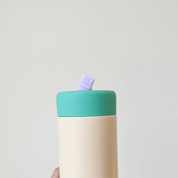 {PREORDER} TEAL & PEACH - Stainless Steel Reusable Cup 12oz