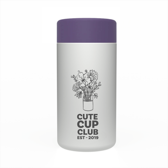 CUTE CUP CLUB FLOWERS - Stainless Steel Reusable Cup 12oz