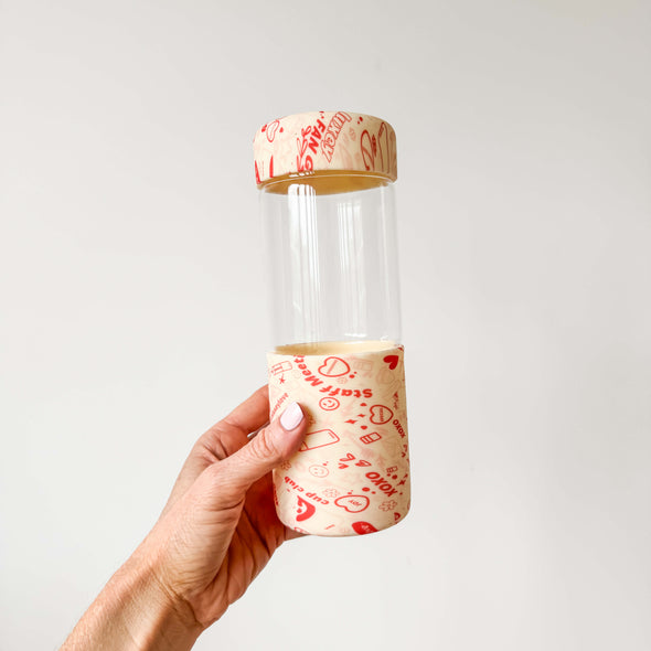 {PREORDER} LOVE PRINT - Large Reusable Coffee Cup 16oz